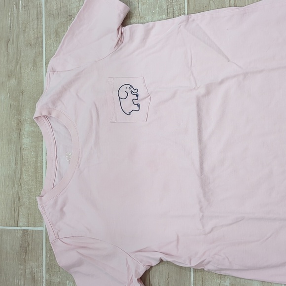 Ivory ella pink short sleeve T-shirt. Front pocket. - Picture 5 of 7